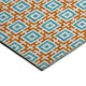 Indoor/Outdoor Marlo MO1 Orange Machine Washable 1'8" x 2'6" Rug