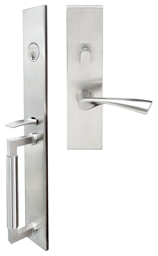 Breeze Lever, Mortise Entry Handleset, RHR, Satin Stainless Steel