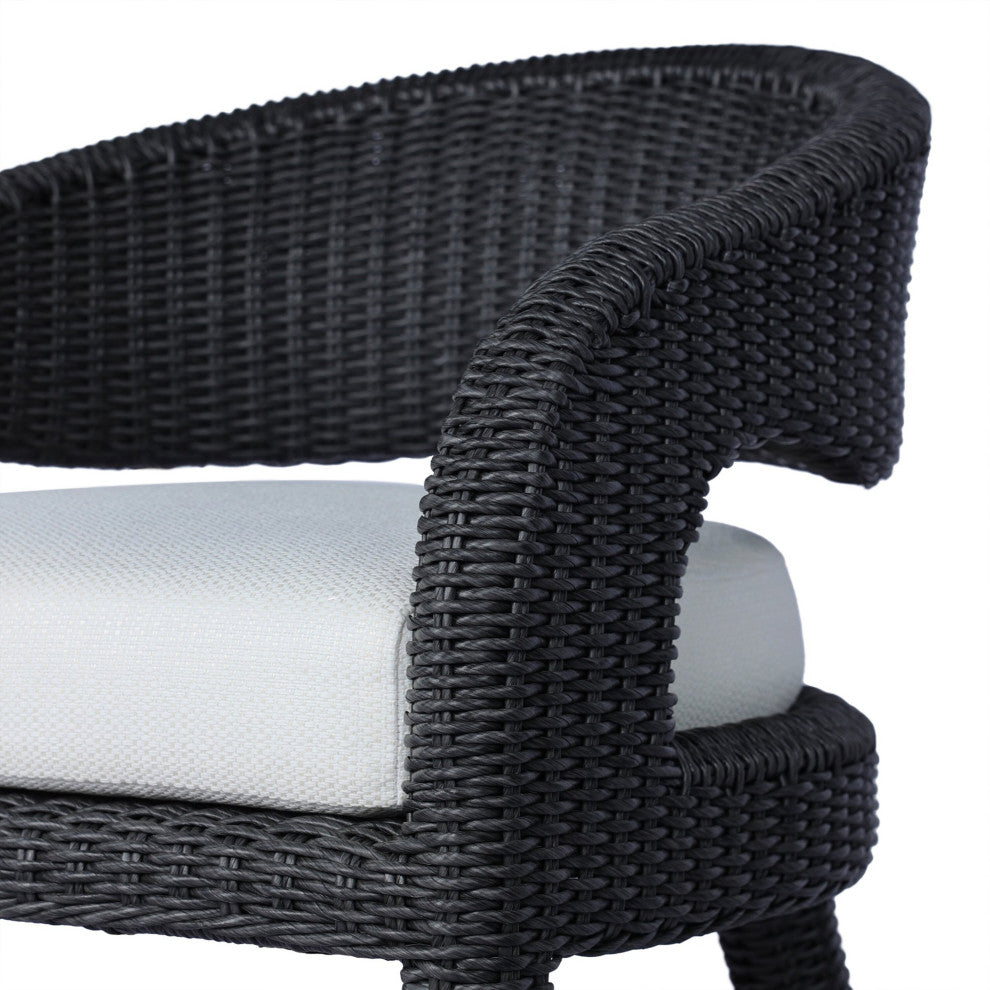 Hawkins Outdoor Dining Chair Vintage Coal, Faye Cream, Matte Taupe