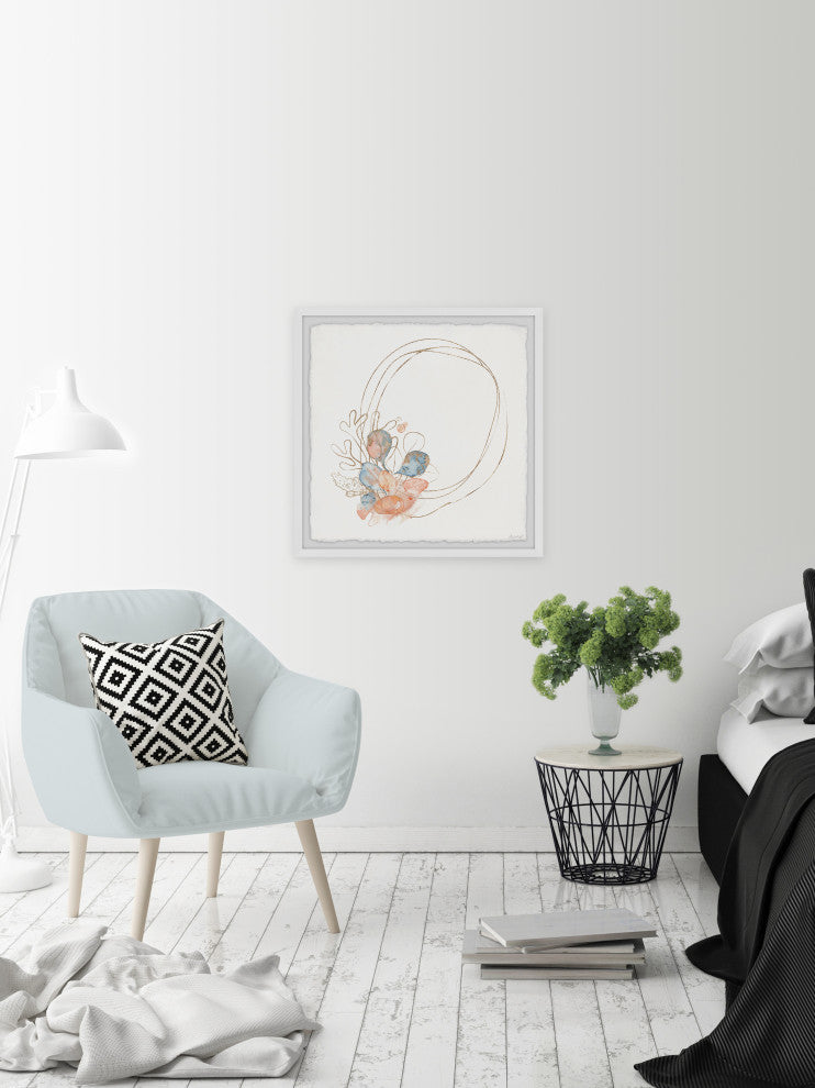"Coral and Seaweeds" Framed Painting Print, 32x32
