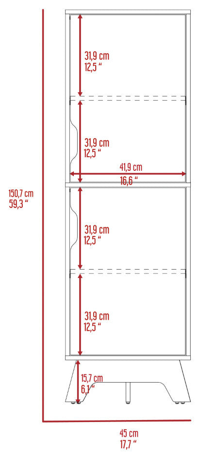 Single Kitchen Pantry Wallas, Kitchen, Light Oak / White