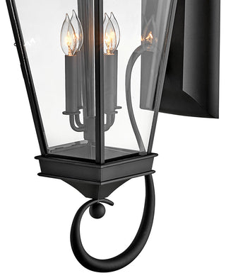Hinkley Chapel Hill Extra Large Wall Mount Lantern, Museum Black