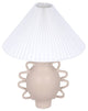 Hazza Pleated Table Lamp, Cream