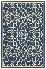 Oriental Weavers Meridian Navy/Ivory Geometric Indoor/Outdoor Rug 7'10"X10'10"