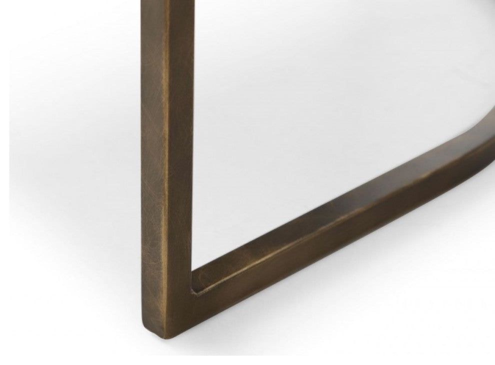 Modrest Elisa Modern Gray Velvet and Brass Dining Chair