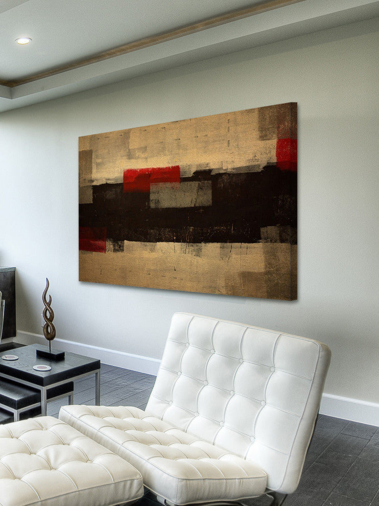 "Sacred Intensity" Painting Print on Gold Metallic Canvas