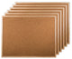 DESK TECH 6-Piece Small Cork Bulletin Board with Wooden Frame Bulk, 24 x 18 inch