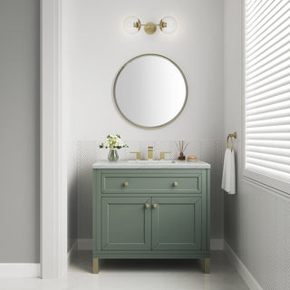 Chicago 36" Single Vanity, Smokey Celadon,  Ethereal Noctis Top