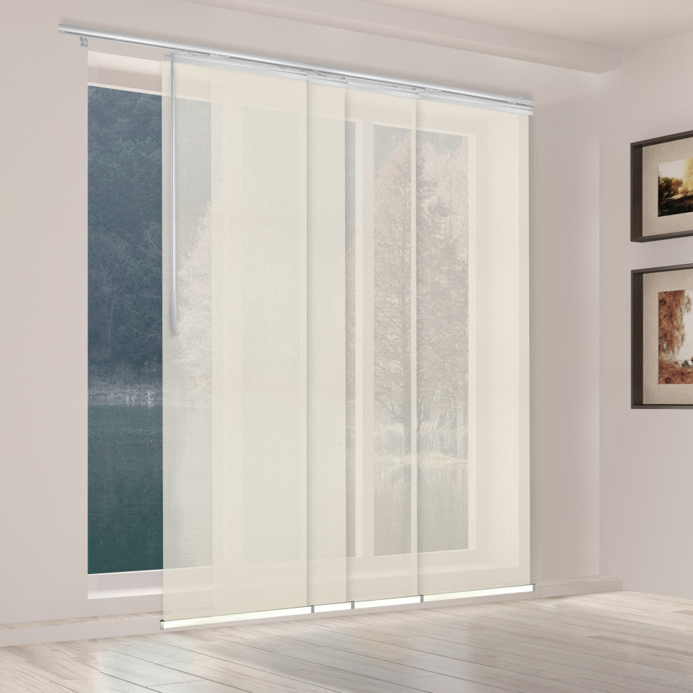 Elza 4-Panel Track Extendable Vertical Blinds 48-88"W