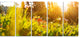 Green Meadow with Summer Flowers, Flower Canvas Wall Art, 60"x28", 5 Panels