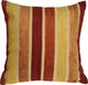 Pillow Decor - Savannah Stripes Chenille Throw Pillow, Yellow Orange, 20" X 20"