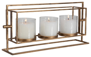 Uttermost Wenman Gold Triple Candleholder