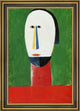 Kazimir Malevich Head - 16" x 24" Framed Premium Canvas Print