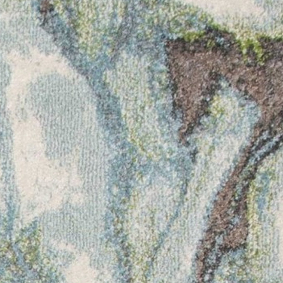 3' X 5' Blue Abstract Area Rug