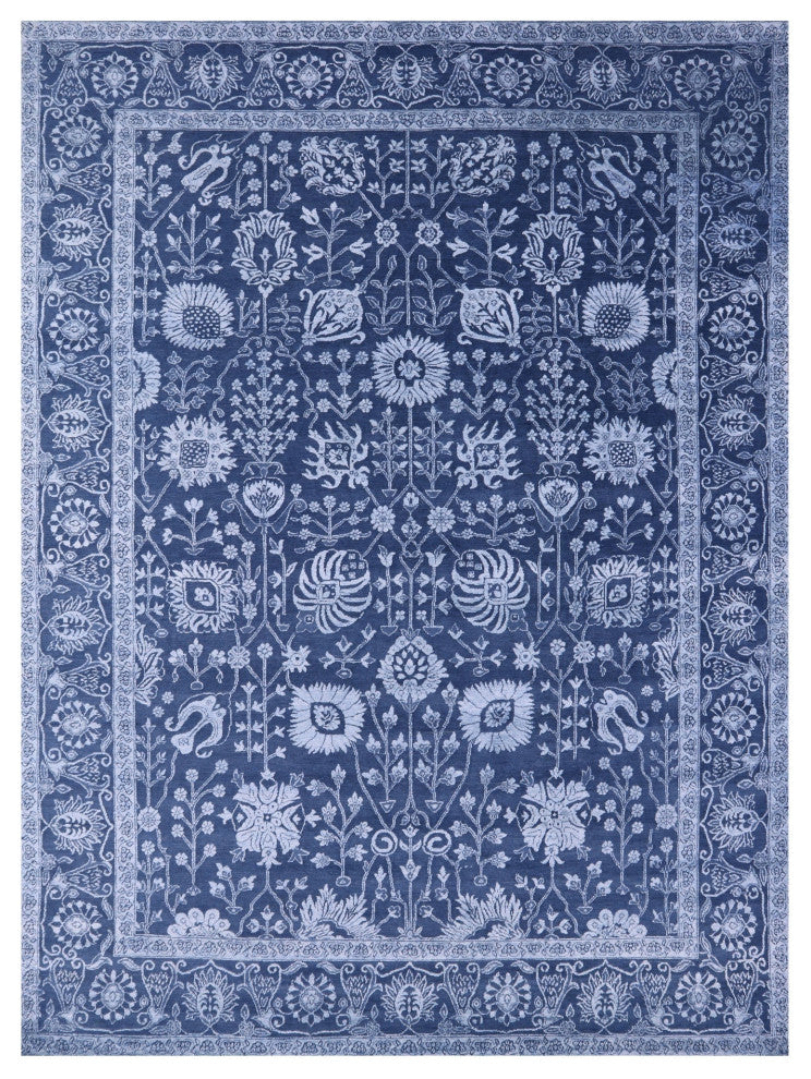 9' 0" X 12' 4" Persian Hand-Knotted Wool & Silk Rug - Q13684