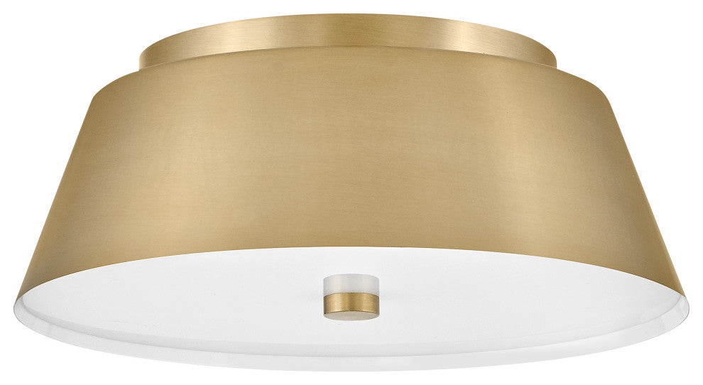 Lark Tess Medium Flush Mount, Lacquered Brass