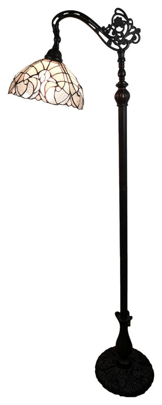 Tiffany Style Old Fashioned Reading Floor Lamp, 62" Tall