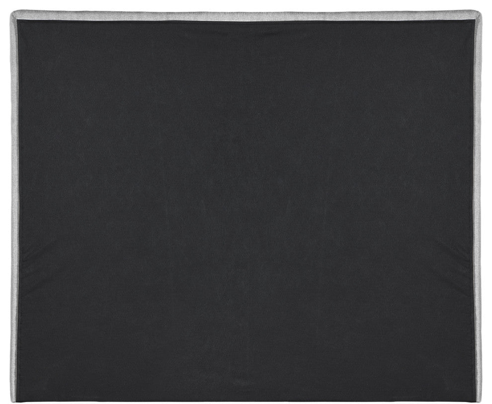 Maxwell Linen Textured Fabric Upholstered Bed, Gray, Queen