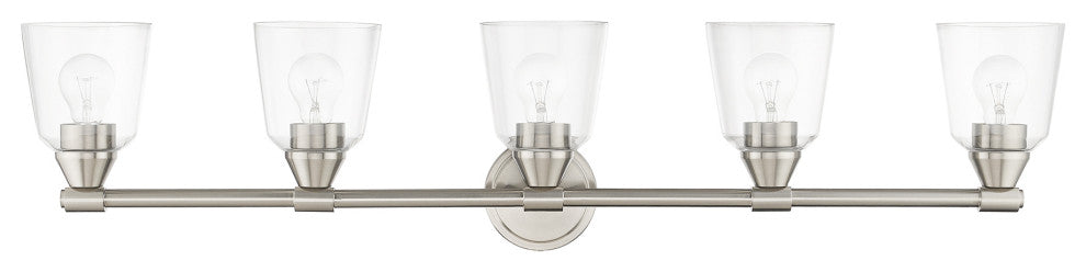 Catania 5-Light Brushed Nickel Large Vanity Sconce