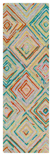 Surya Serafina SRF-2024 4'x6' Rug, Pink/Blush/Teal/Sea Foam/Burnt Orange/Blue