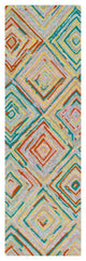 Surya Serafina SRF-2024 4'x6' Rug, Pink/Blush/Teal/Sea Foam/Burnt Orange/Blue