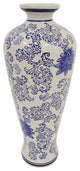 Claybarn Blue Garden White Tall Vase