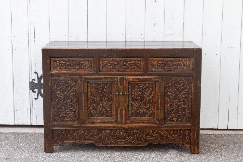 Finely Carved Chinese Carved Buffet