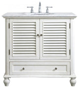Elegant VF30536AW 36"Single Bathroom Vanity, Antique White