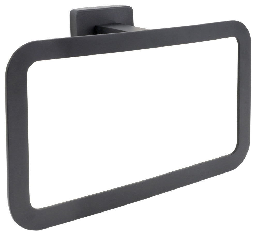 Chicago Series Black Bathroom Towel Ring