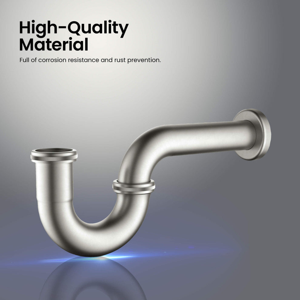 Kibi 1-1/2" P-Trap, Brushed Nickel