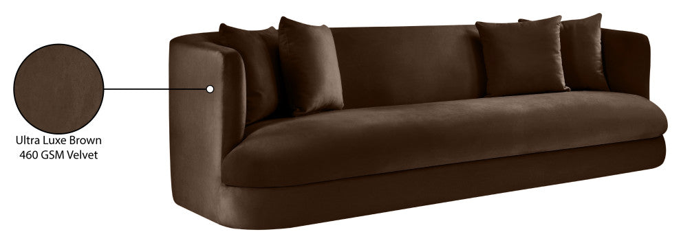 Alder Upholstered Chair, Brown, Velvet, Sofa