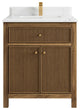 Sonoma Teak 30 Single Sink Bath Vanity in Dark Natural with 1.5" Empira Quartz