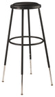 NPS 32 -39" Height Adjustable Heavy Duty Vinyl Padded Steel Stool, Black