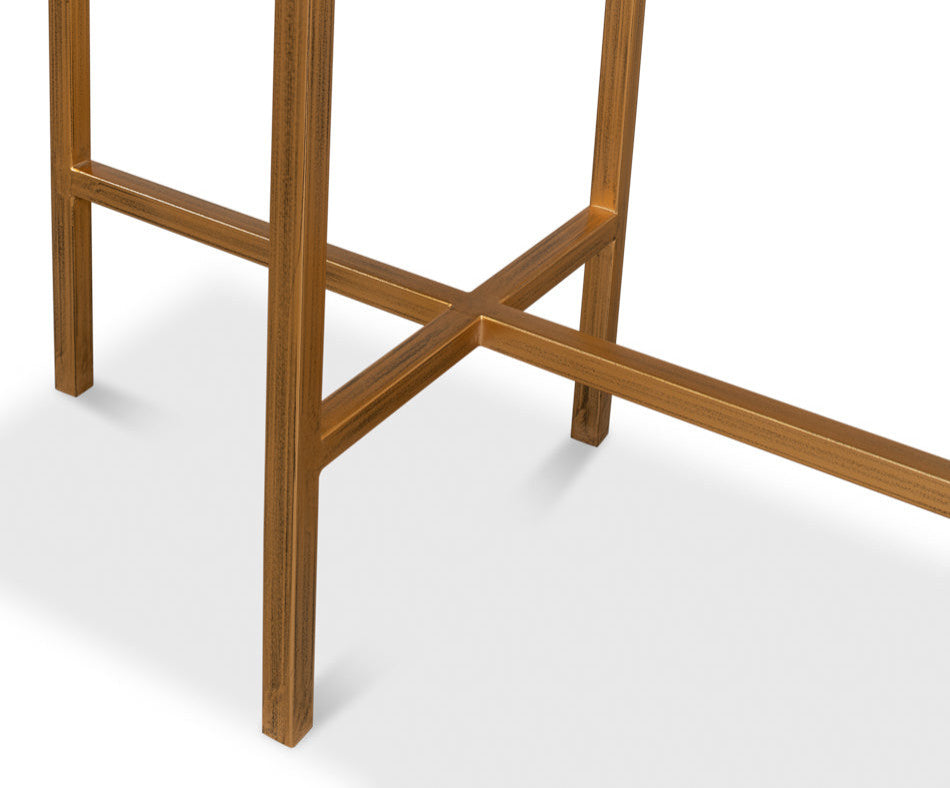 Shagreen Console Table Osprey White Leather