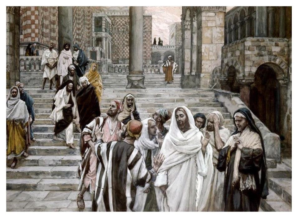 "Disciples Admire The Buildings of The Temple" Print by James Tissot, 24"x18"