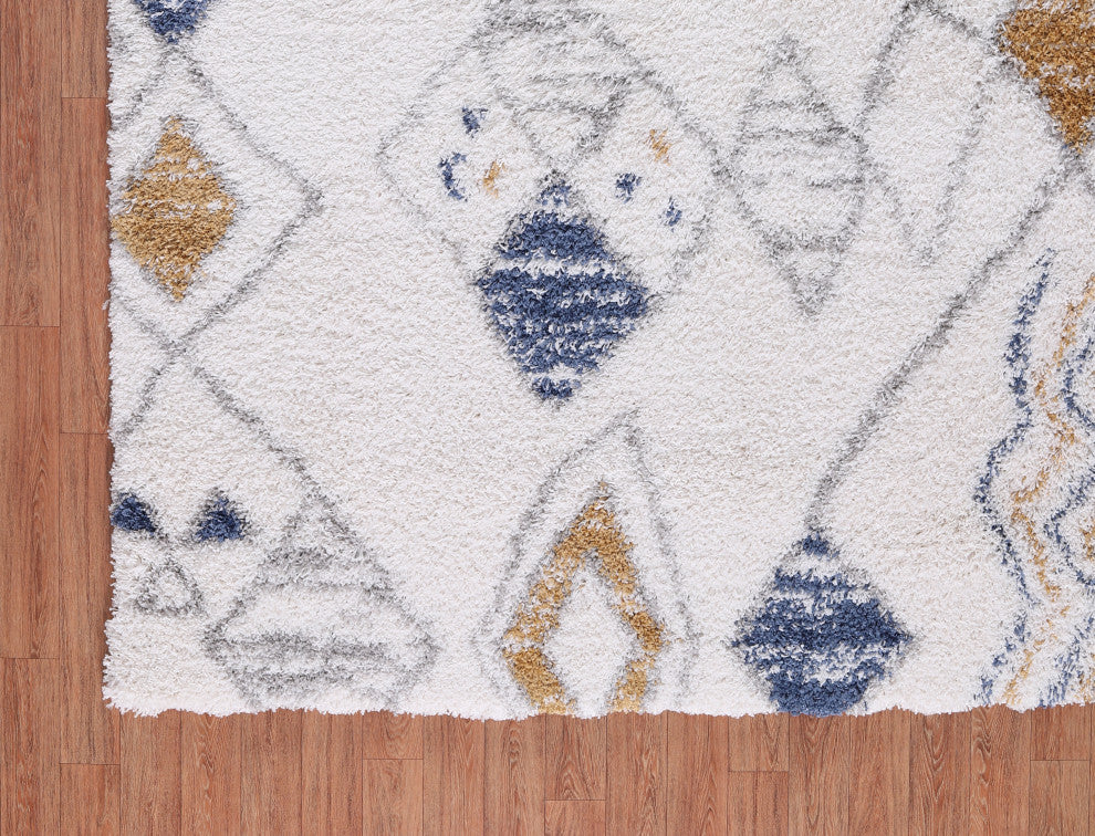 Noori Rug Shag Nolan Ivory/Gold Runner