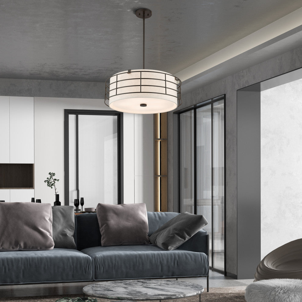 Blanchard 5-Light English Bronze Pendant Chandelier