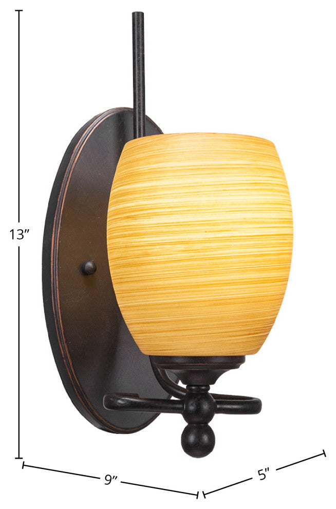Capri 1-Light Wall Sconce, Cayenne Linen