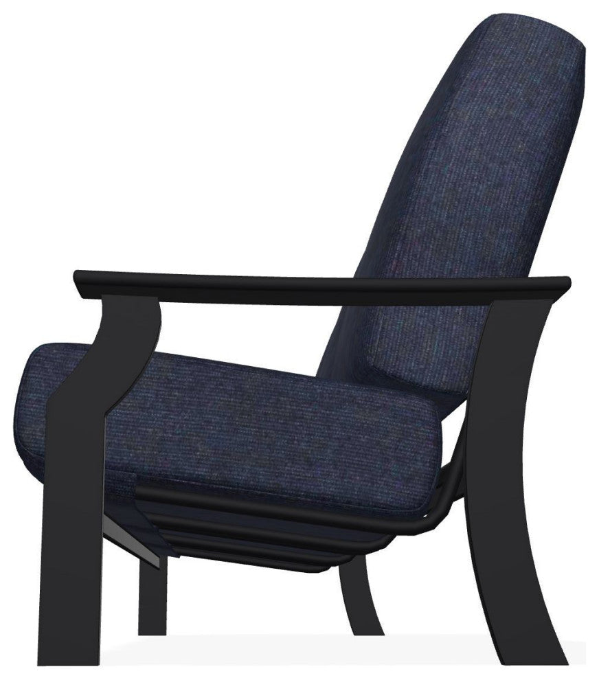 St. Catherine Deep Seat 3-Seat Outdoor Sofa, Indigo/Black