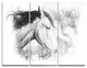 "Horse Tattoo Art" Digital Metal Wall Art, 3 Panels, 36"x28"
