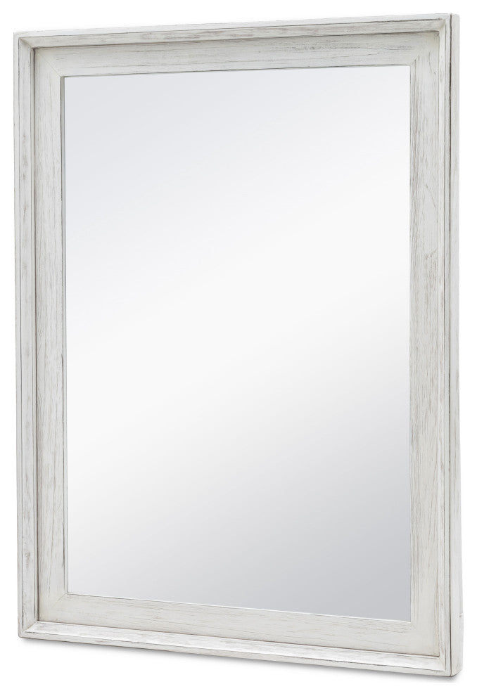 Picket Fence Mirror Blanc Finish
