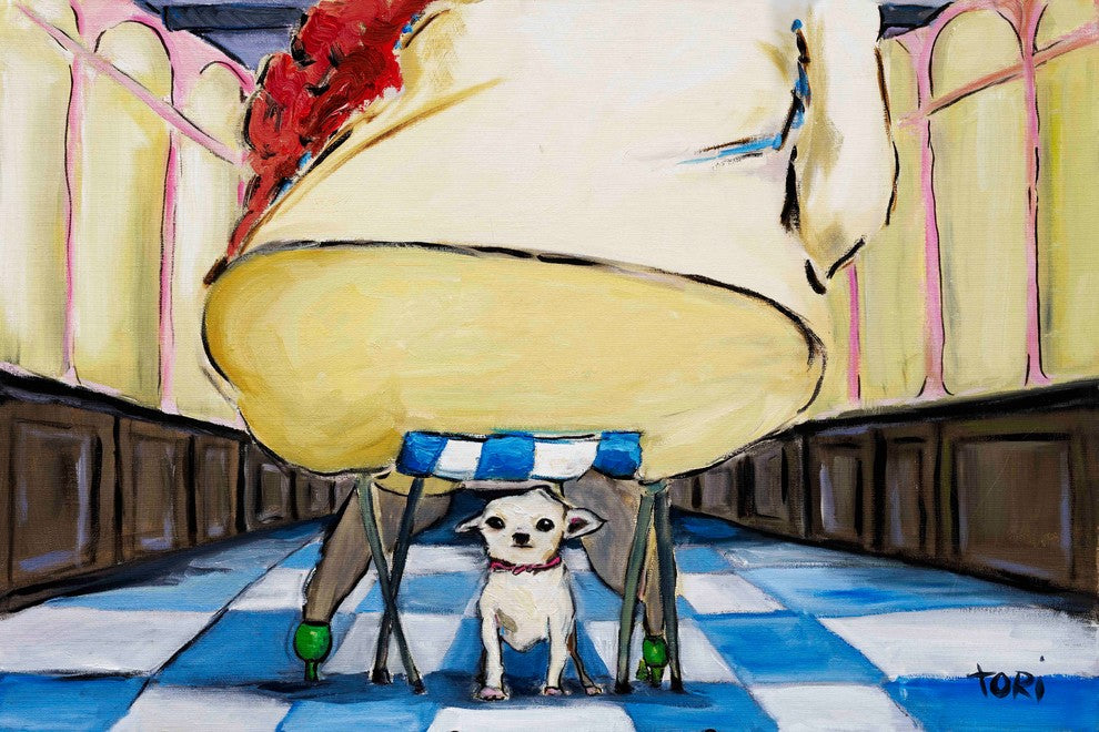 "Precarious" Painting Print on Canvas by Tori Campisi