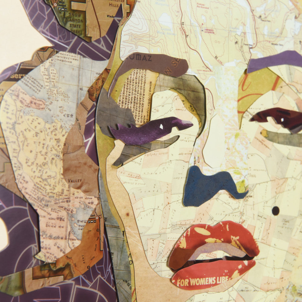 Homage to Marilyn Dimensional Collage Framed Graphic Art Under Glass Wall Art