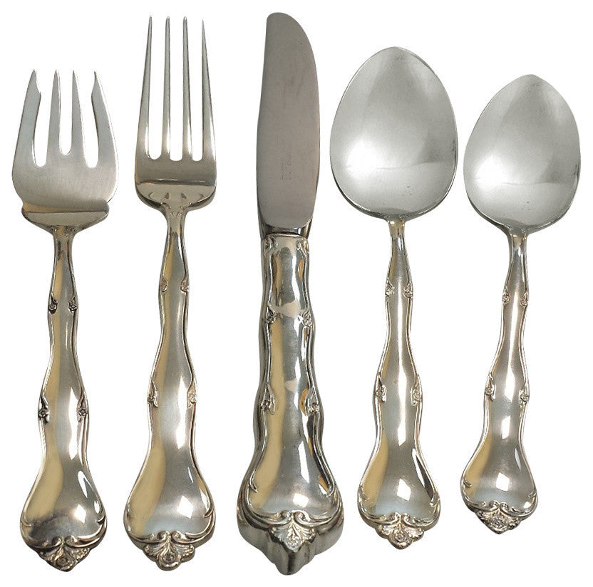 Kirk Stieff Sterling Silver Carrollton 5pc Place Setting with Place Soup Spoon