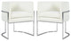 Home Square Giselle 19" Transitional Velvet Dining Chair in Cream - Set of 2