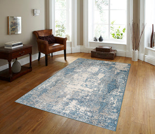Noori Rug Lagoon Adrian Ivory/Lt. Blue Rug