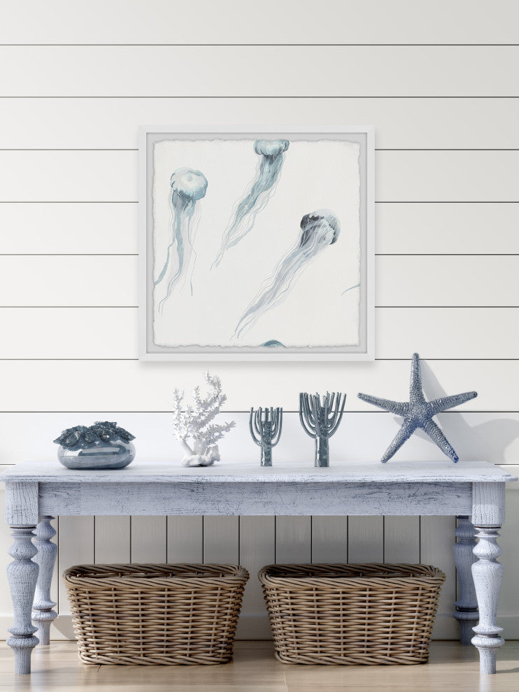 "Racing Jellies" Framed Painting Print, 32x32