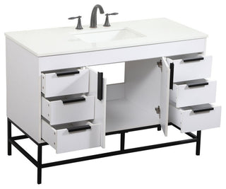 Home Living 22" Modern White-Light Bathroom Vanity