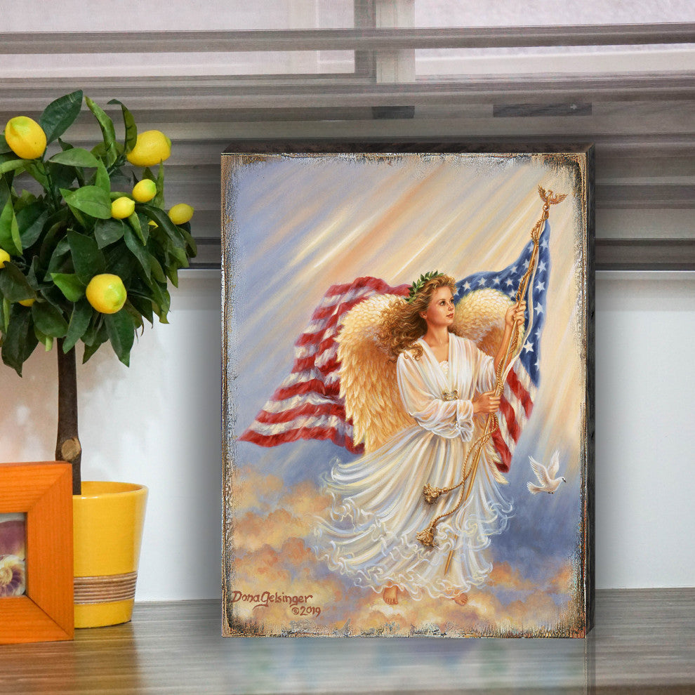 American Angel Wooden Block, 48 X 36