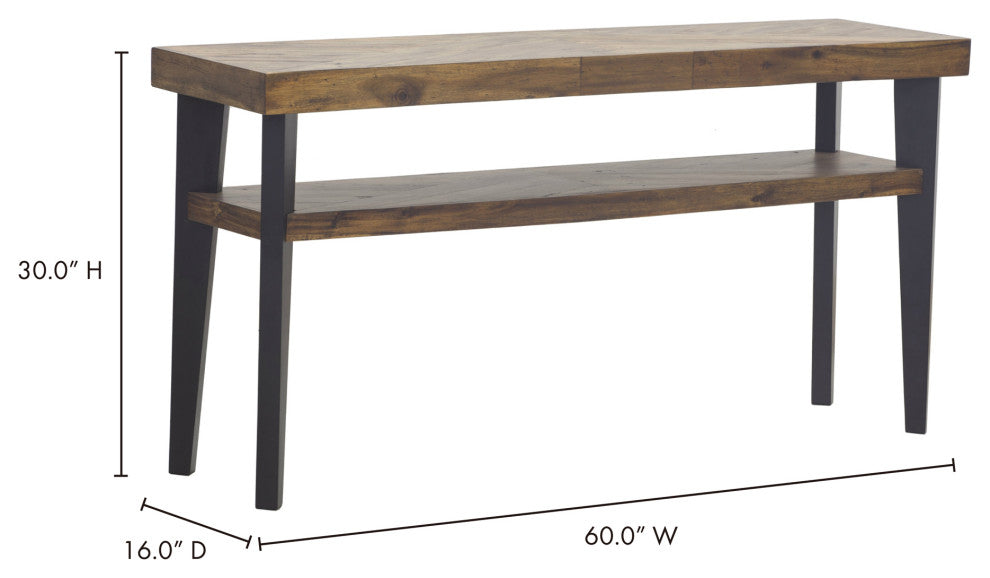 Rustic Parq Console Table - Brown